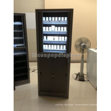 Quality Plywood Freestanding Led Lighting Cabinet Tobacco And Cigarettes Display With Pusher For Sale